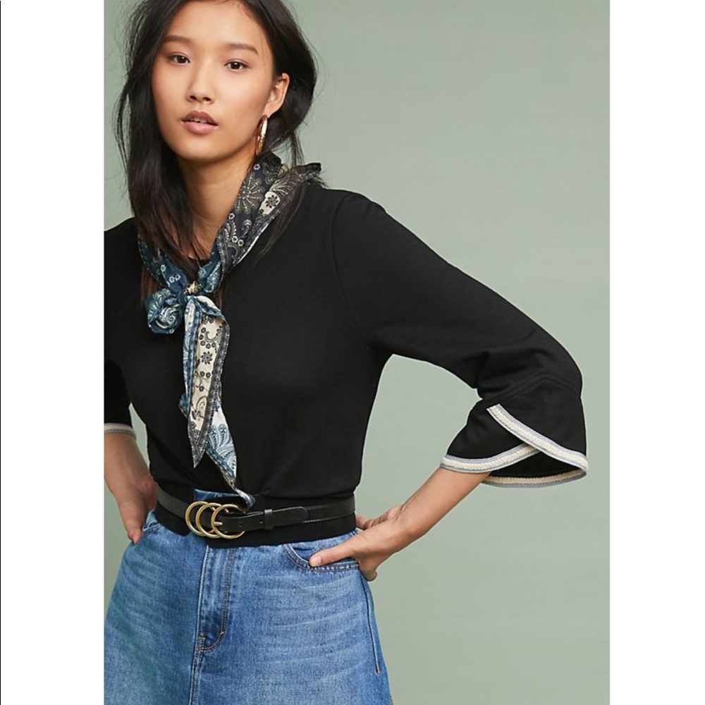 ANTHROPOLOGIE: Black Trim Sweater